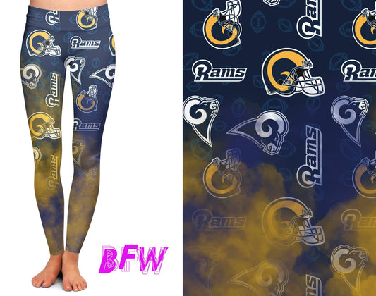 Los Angeles R Football smoke print Leggings with pockets