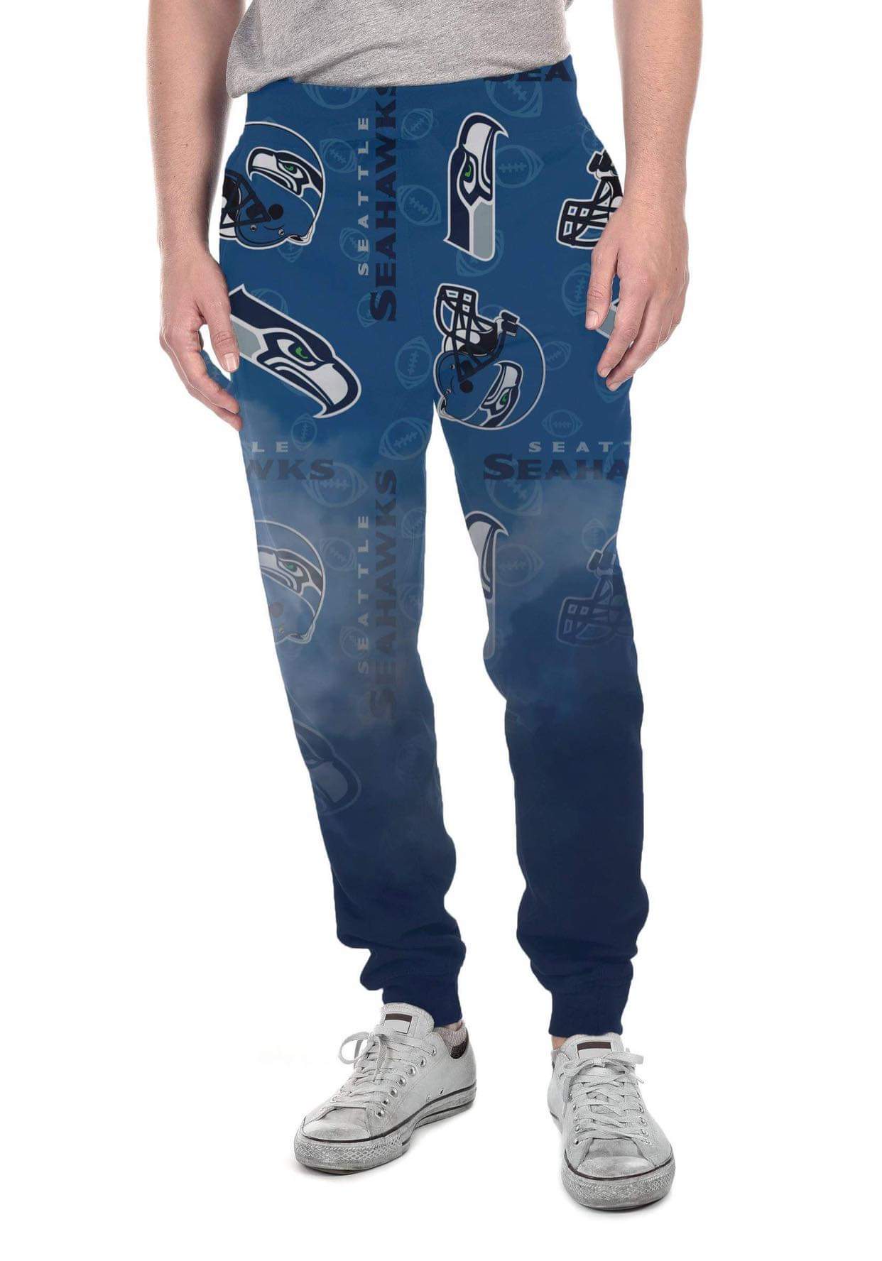 Seattle Football smoke print Leggings with pockets