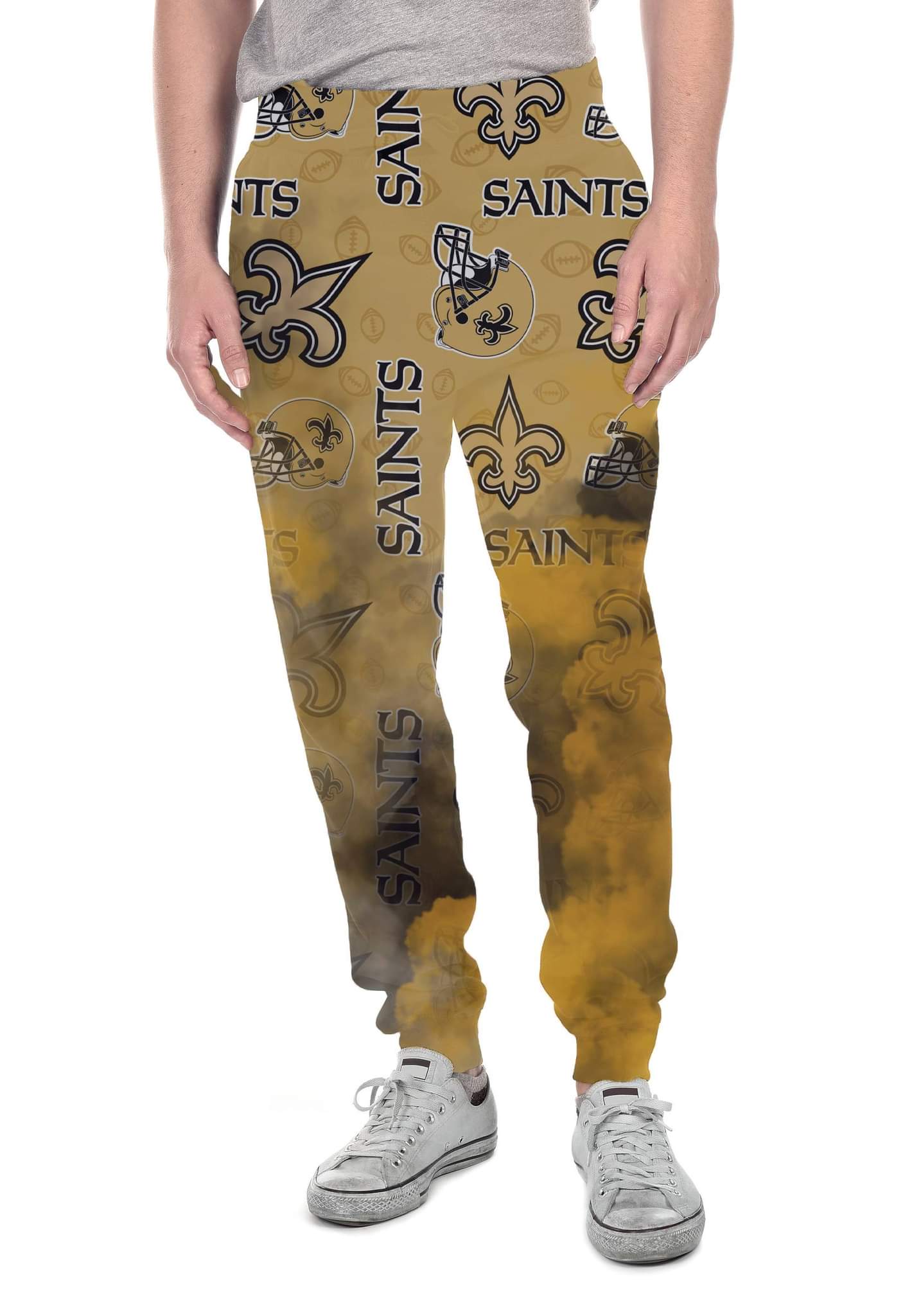 New Orleans Football smoke print Leggings with pockets and unisex jogger