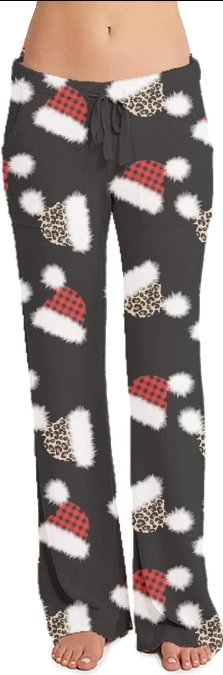 Santa Hat Lounge Pants with pockets